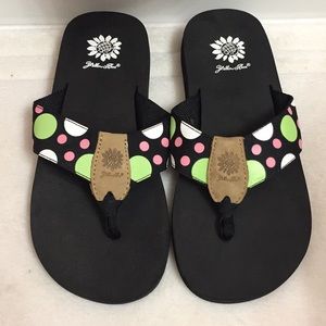 Yellow Box Flip Flops